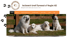 Desktop Screenshot of beckmansgreatpyreneesofvaughnhill.com