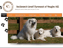 Tablet Screenshot of beckmansgreatpyreneesofvaughnhill.com